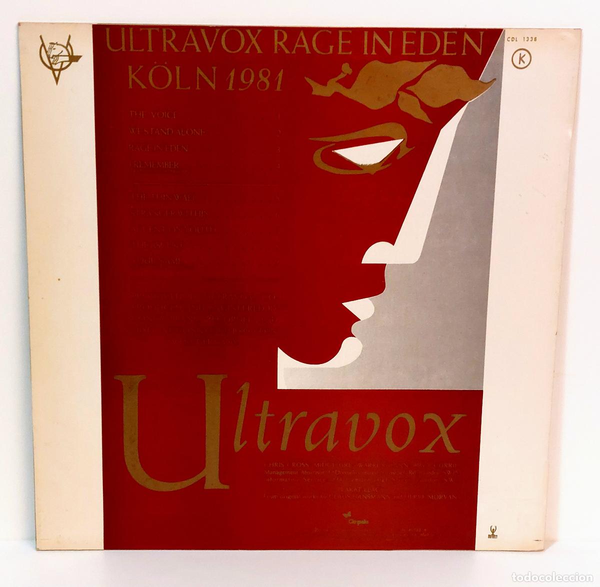 Discos de vinilo: ULTRAVOX - RAGE IN EDEN - 1981 - LP VINILO - Foto 2