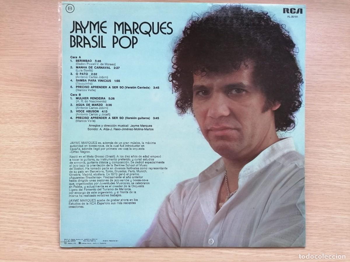 Discos de vinilo: LP Jayme Marques &lrm;&ndash; Brasil Pop Ed.Espa&ntilde;a 1978 - Foto 2