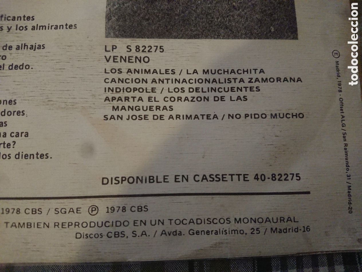 Discos de vinilo: Veneno - Indiopole - single - Foto 5