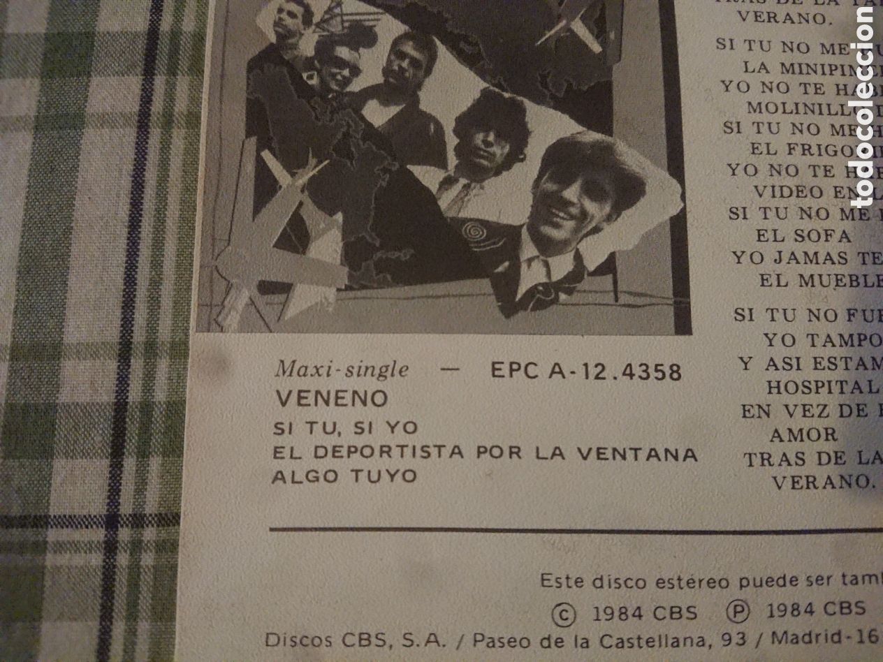 Discos de vinilo: Veneno - Si Tu, Si Yo - single promo - Foto 4