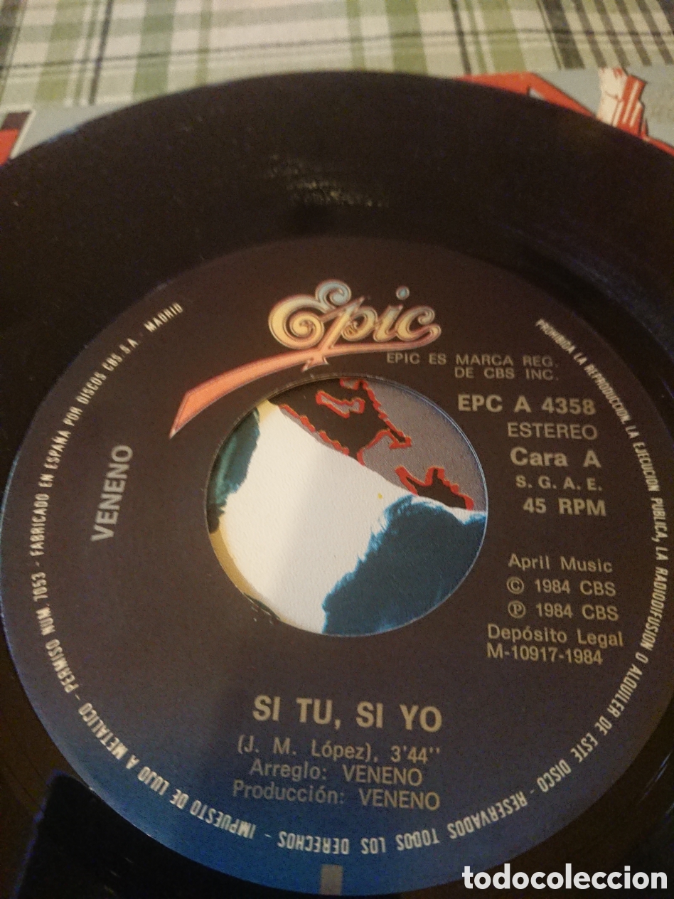 Discos de vinilo: Veneno - Si Tu, Si Yo - single promo - Foto 6