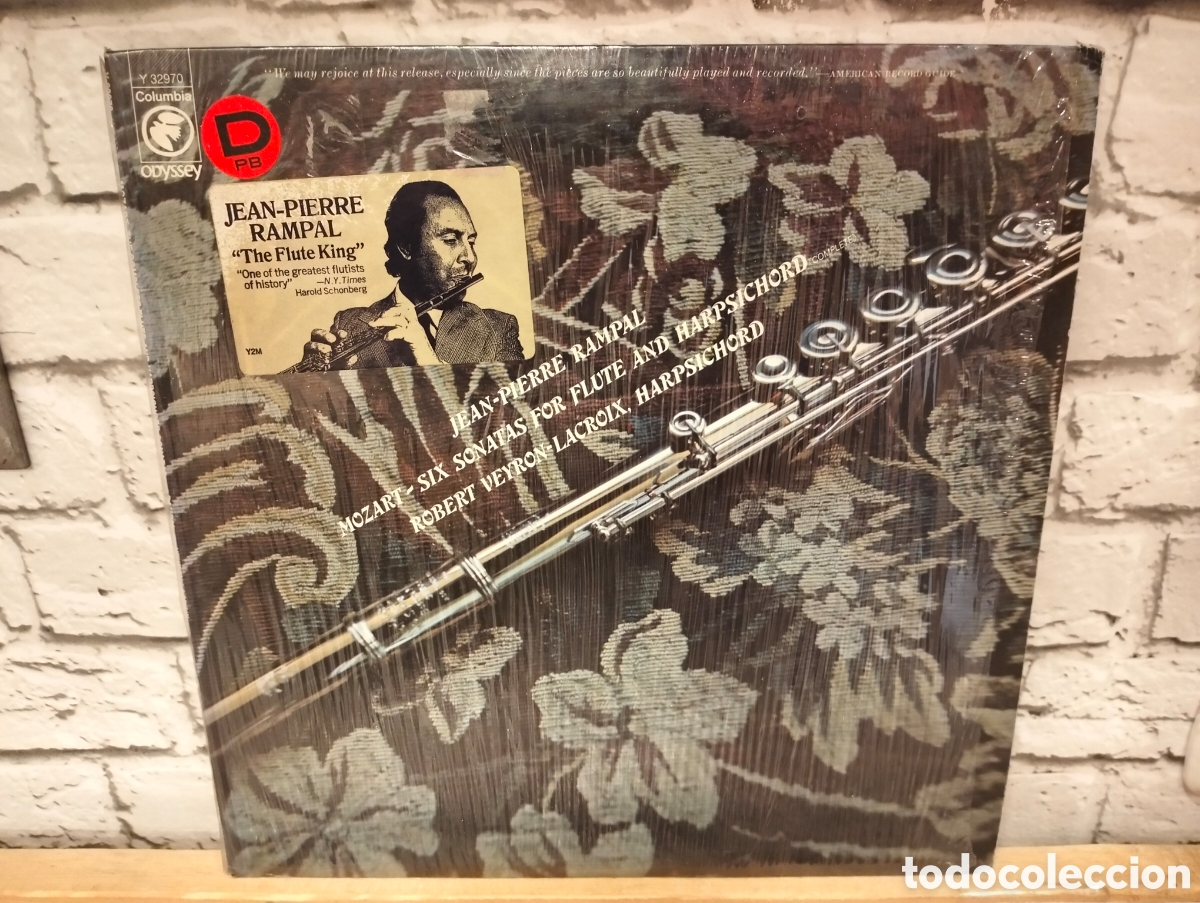 Discos de vinilo: Six Sonatas For Flute And Harpsichord. Mozart . Lp vinilo . Buen estado