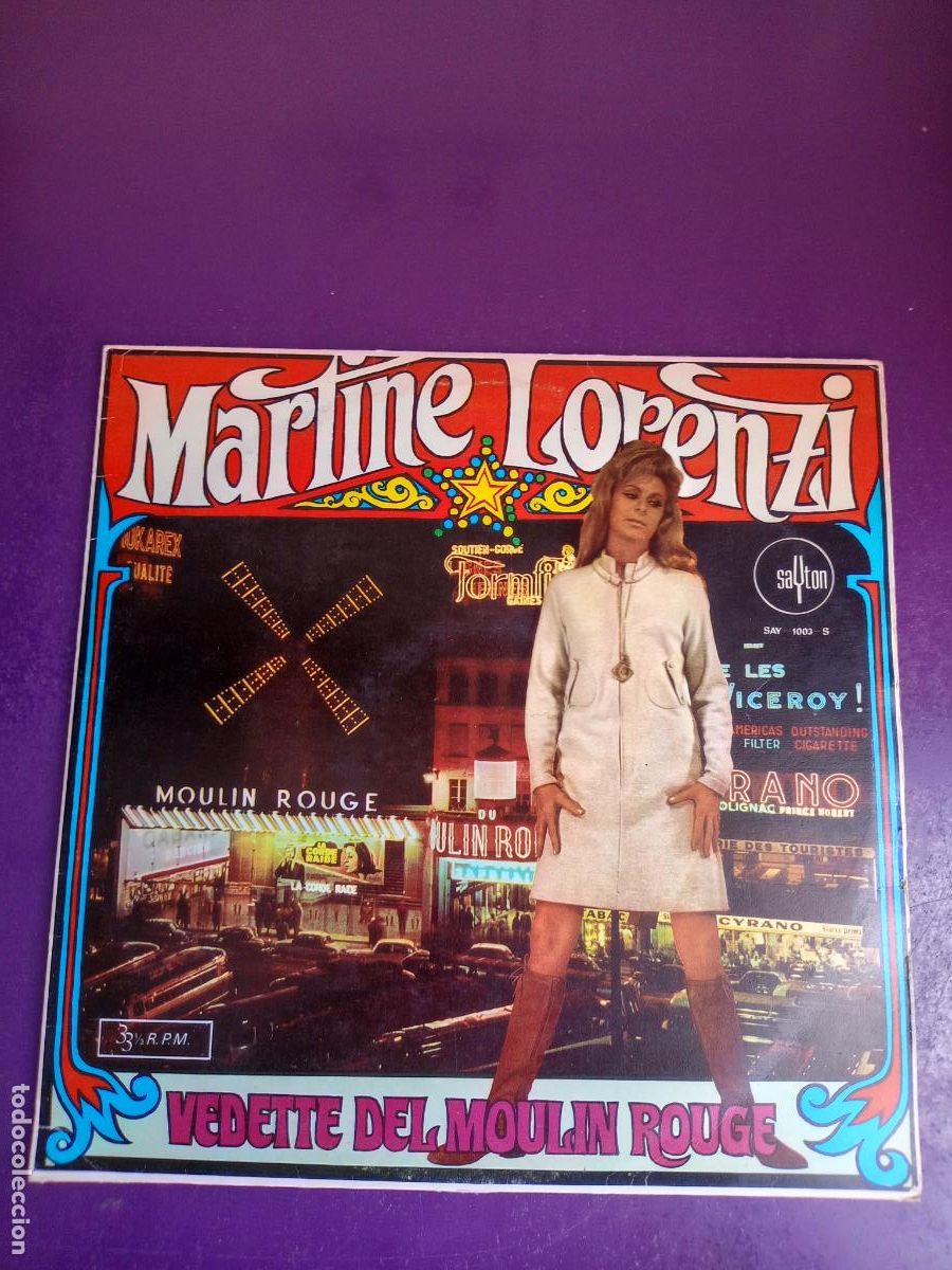 Vinyl records: Martine Lorenzi Canta En Directo En El Moulin Rouge - LP SAYTON 1967 - ITALIA POP FRANCIA