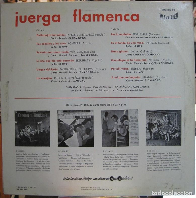 Discos de vinilo: JUERGA FLAMENCA - VARIOS - LP - Foto 2