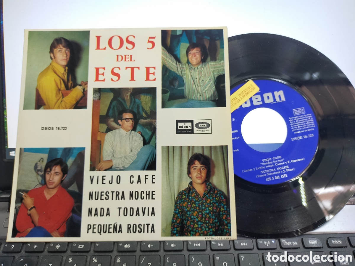 Discos de vinilo: Los 5 del este ep viejo caf&eacute; + 3 1967 - Foto 1