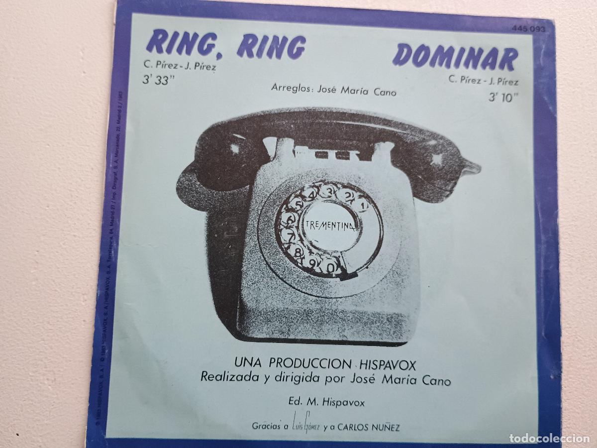 Discos de vinilo: TREMENTINA. RING-RING. DOMINAR. ESPA&Ntilde;A, 1983 - Foto 3