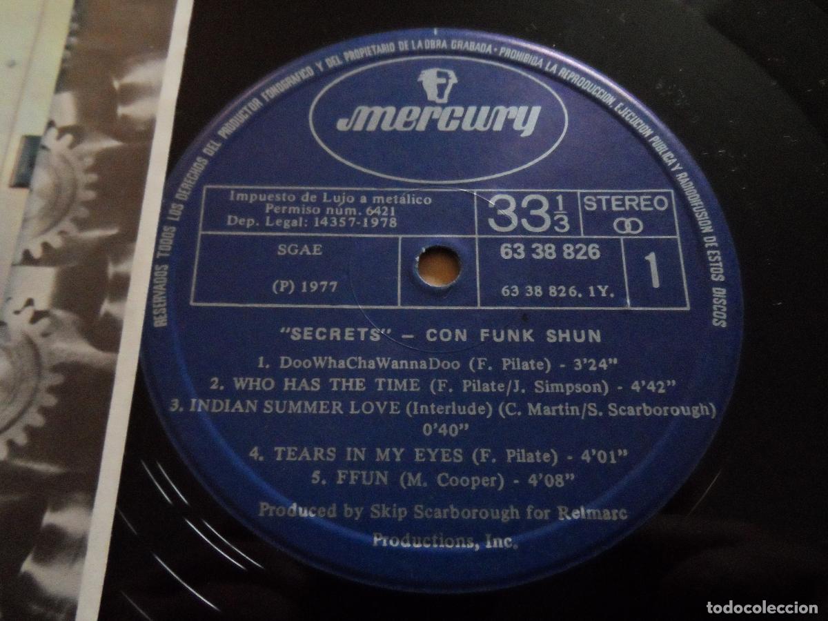 Discos de vinilo: Con Funk Shun - Secrets (SPAIN 1977) - Foto 3