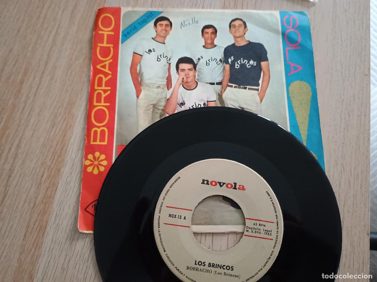 Discos de vinilo: LOS BRINCOS (BORRACHO) SINGLE ESPA&Ntilde;A 1965 - Foto 3
