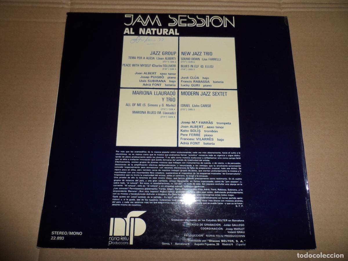 Discos de vinilo: JAM SESSION - AL NATURAL - MODERN JAZZ SEXTET (SPAIN 1974) - Foto 2