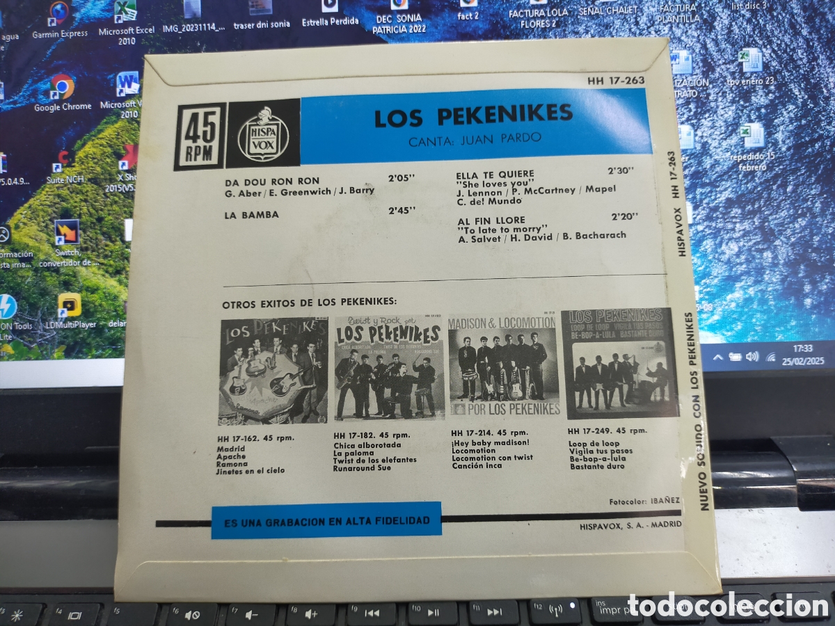 Discos de vinilo: Los pekenikes ep da dou ron ron + 3 1963 - Foto 2