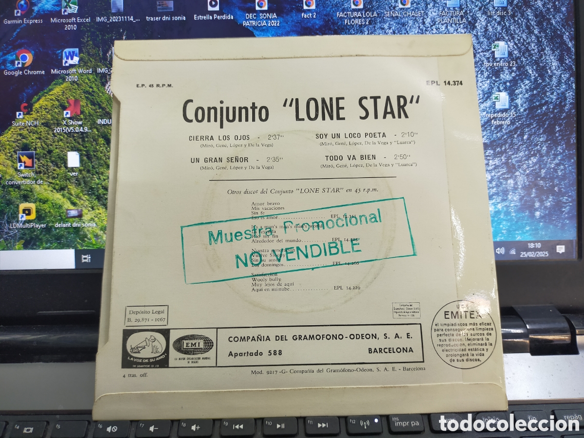 Discos de vinilo: Lone star ep cierra los ojos + 3 1967 - Foto 2
