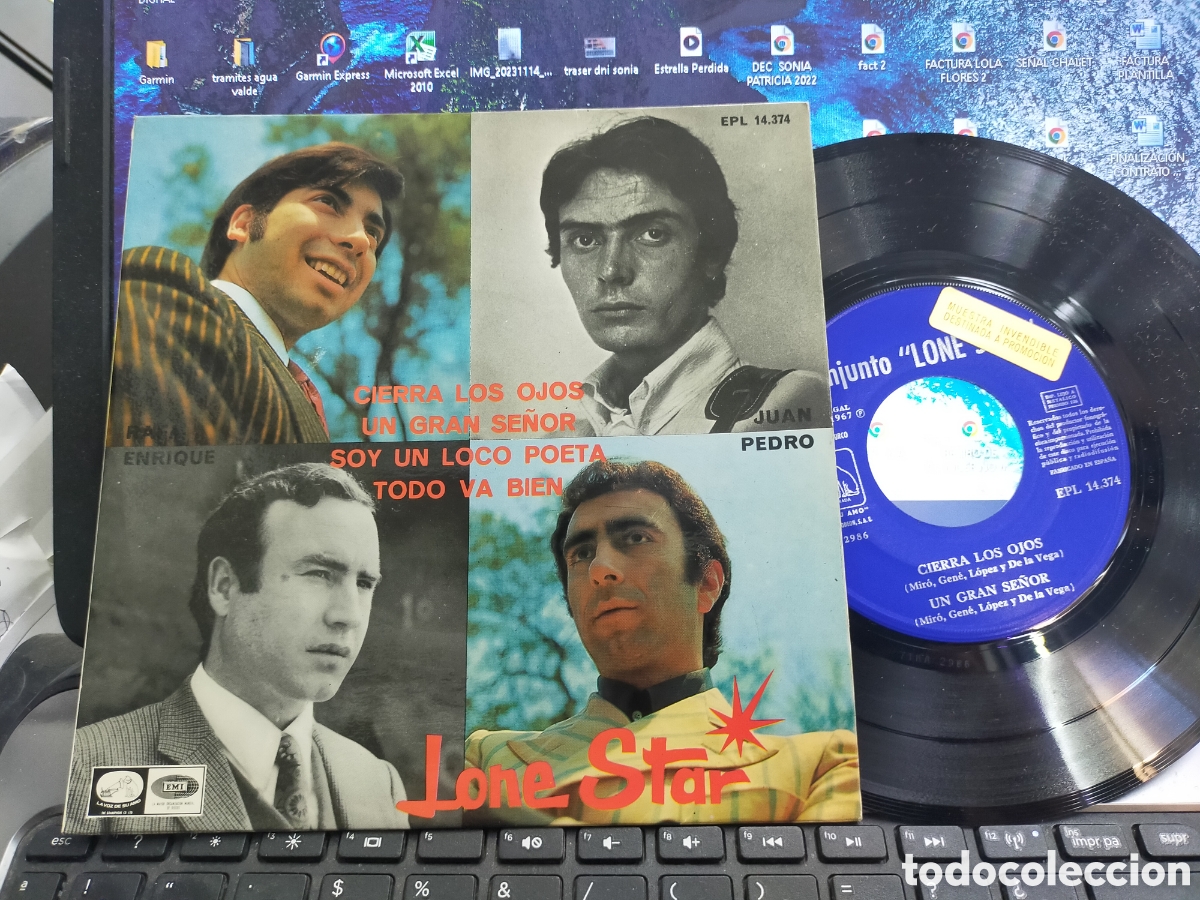 Discos de vinilo: Lone star ep cierra los ojos + 3 1967 - Foto 1