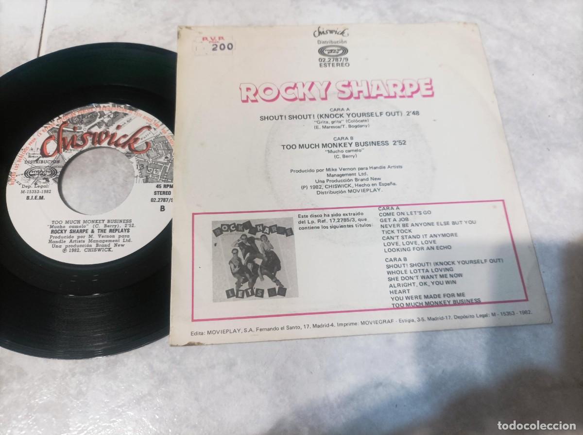 Discos de vinilo: Rocky Sharpe single -raro- - Foto 2