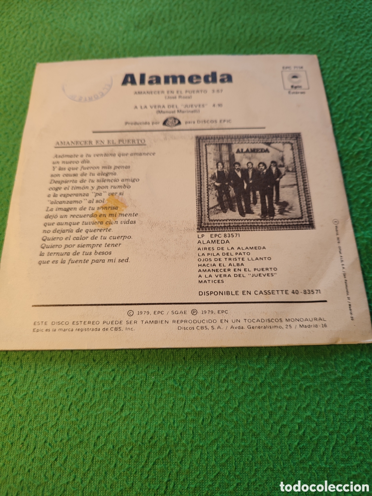 Discos de vinilo: Alameda - Amanecer en el puerto - Foto 2