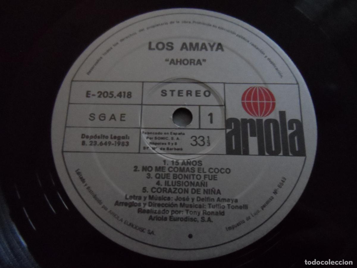 Discos de vinilo: LOS AMAYA - AHORA (SPAIN 1983) - Foto 3