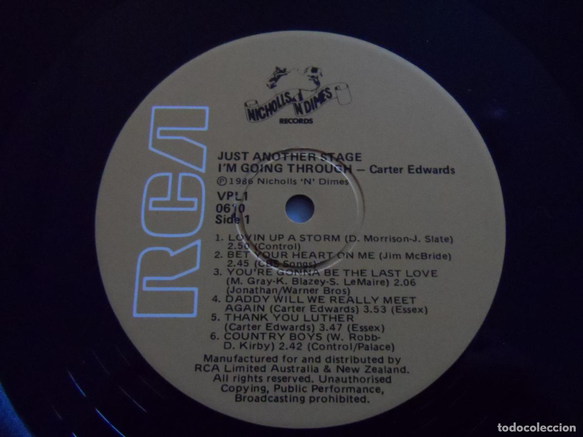 Discos de vinilo: Carter Edwards &ndash; Just Another Stage Im Going Through (AUSTRALIA 1986) - Foto 3