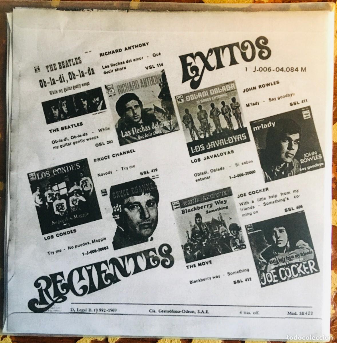 Discos de vinilo: THE BEATLES - GET BACK, single 7&rdquo; edic Spain 1969 mono - Foto 2