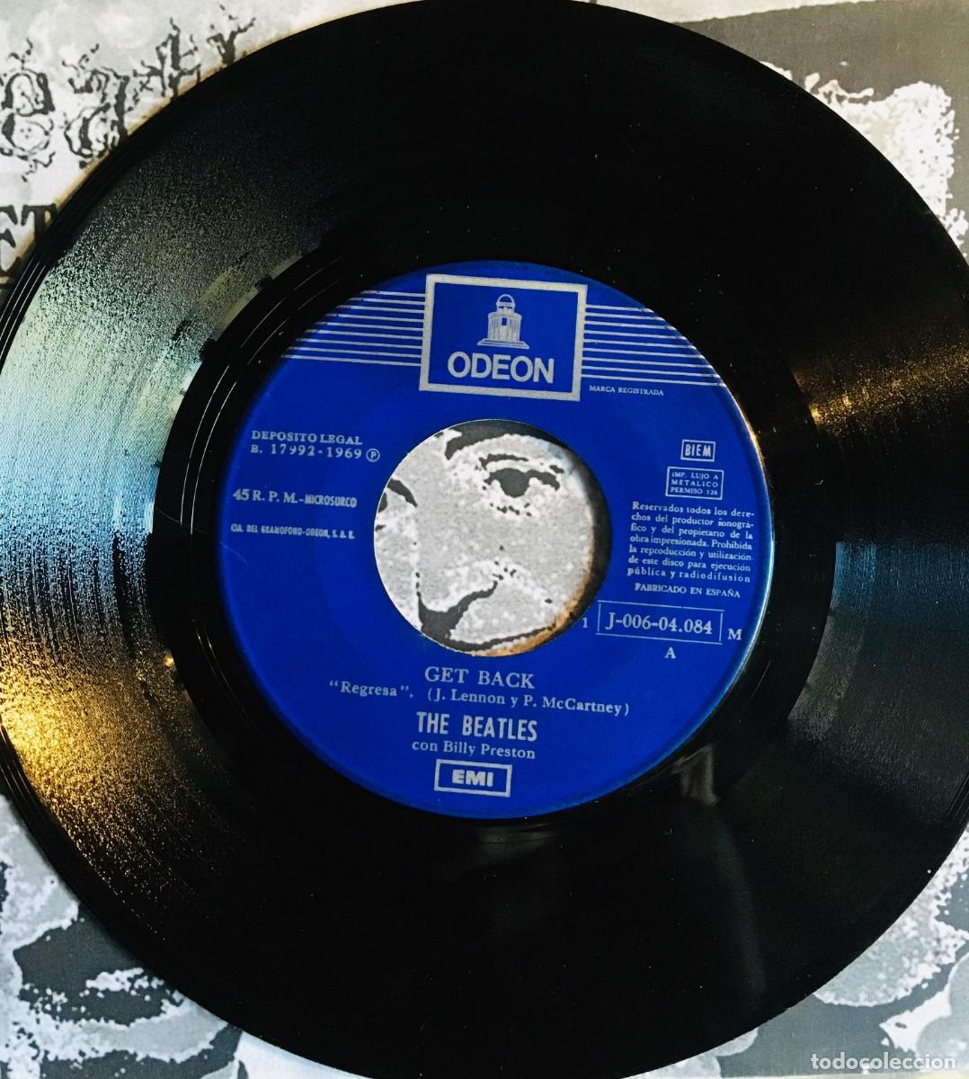 Discos de vinilo: THE BEATLES - GET BACK, single 7&rdquo; edic Spain 1969 mono - Foto 3