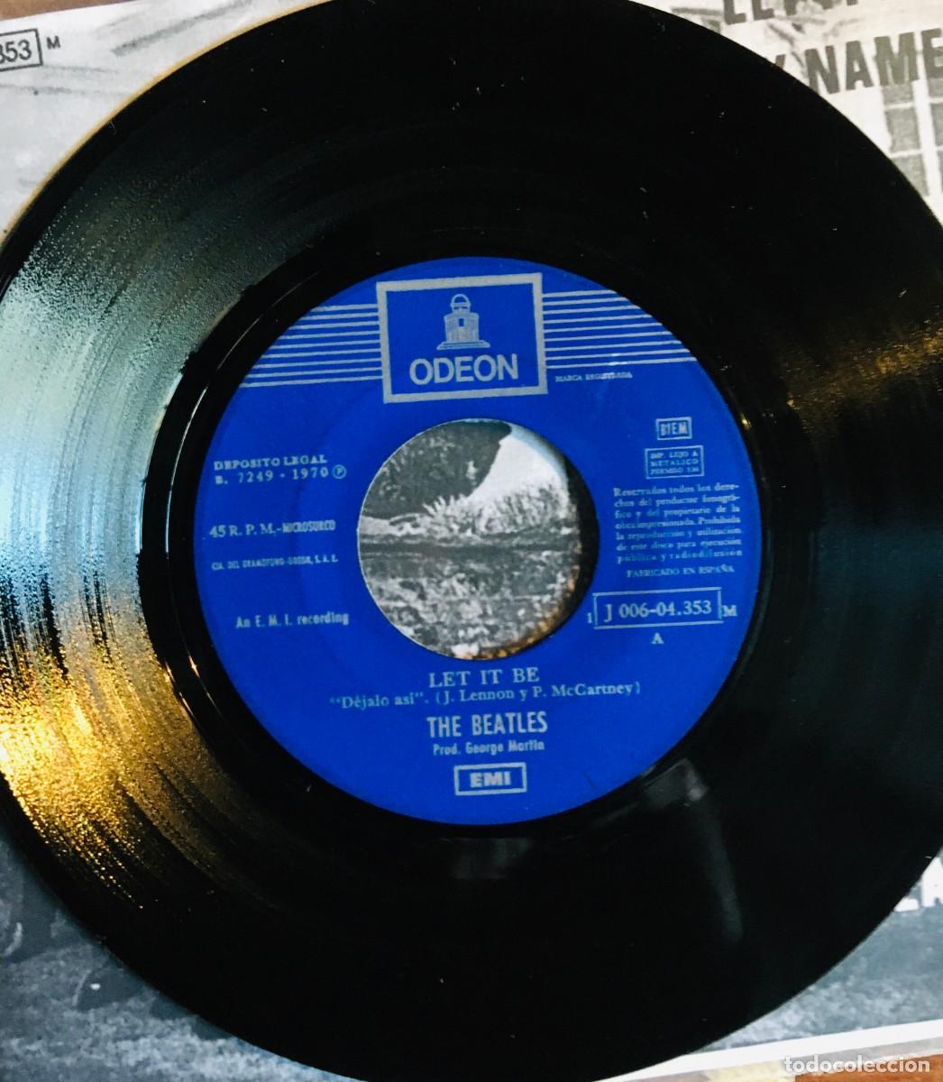 Discos de vinilo: THE BEATLES - LET IT BE, single 7&rdquo; edic Spain 1970 - Foto 3