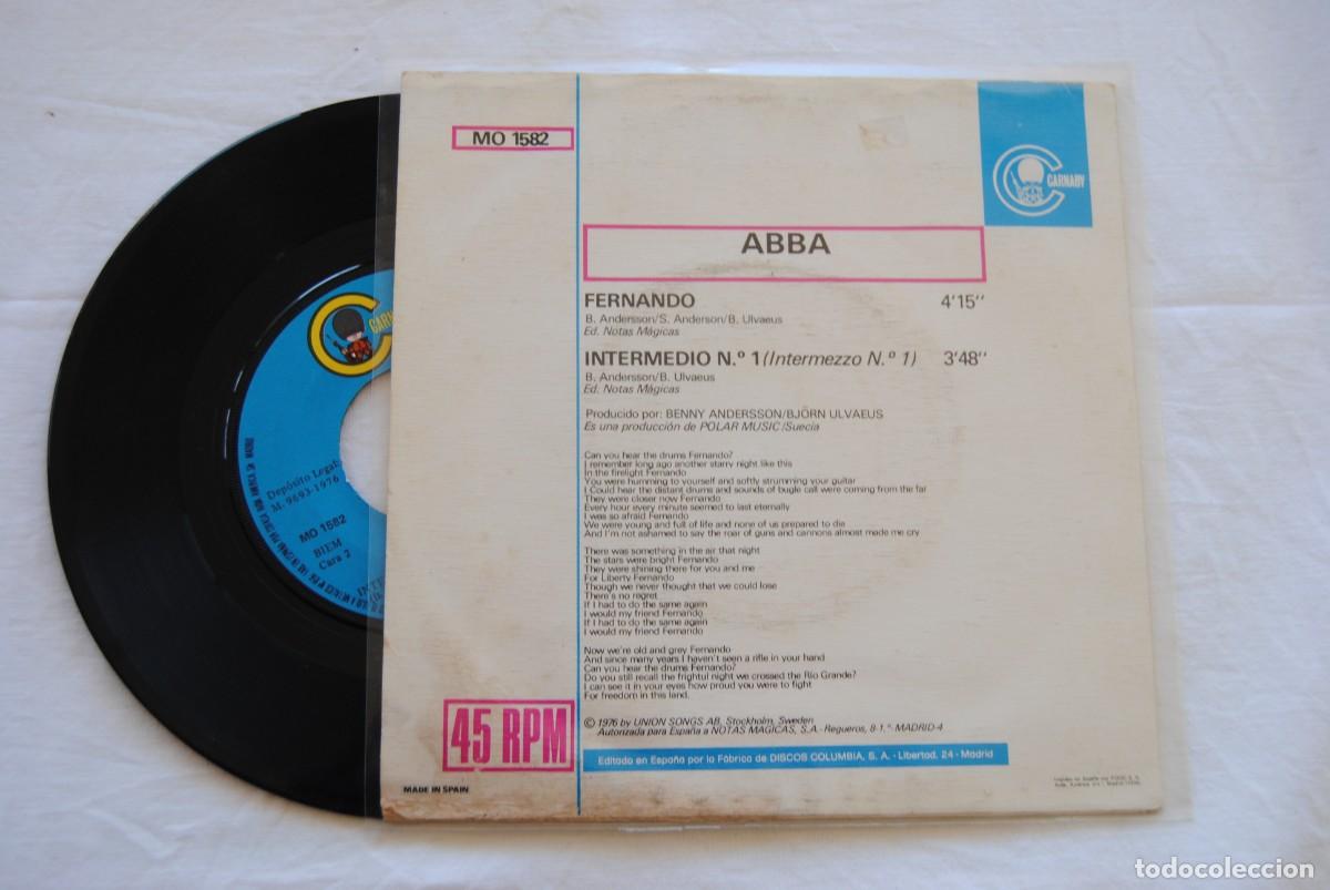 Discos de vinilo: abba. fernando carnaby. 1976. sp - Foto 2
