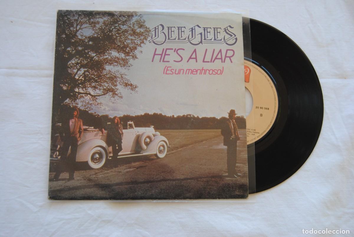 Discos de vinilo: bee gees. es un mentiroso. 1981 sp - Foto 1