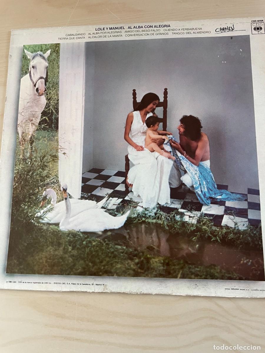 Discos de vinilo: LP Lole y Manuel Al alba con alegr&iacute;a - Foto 2