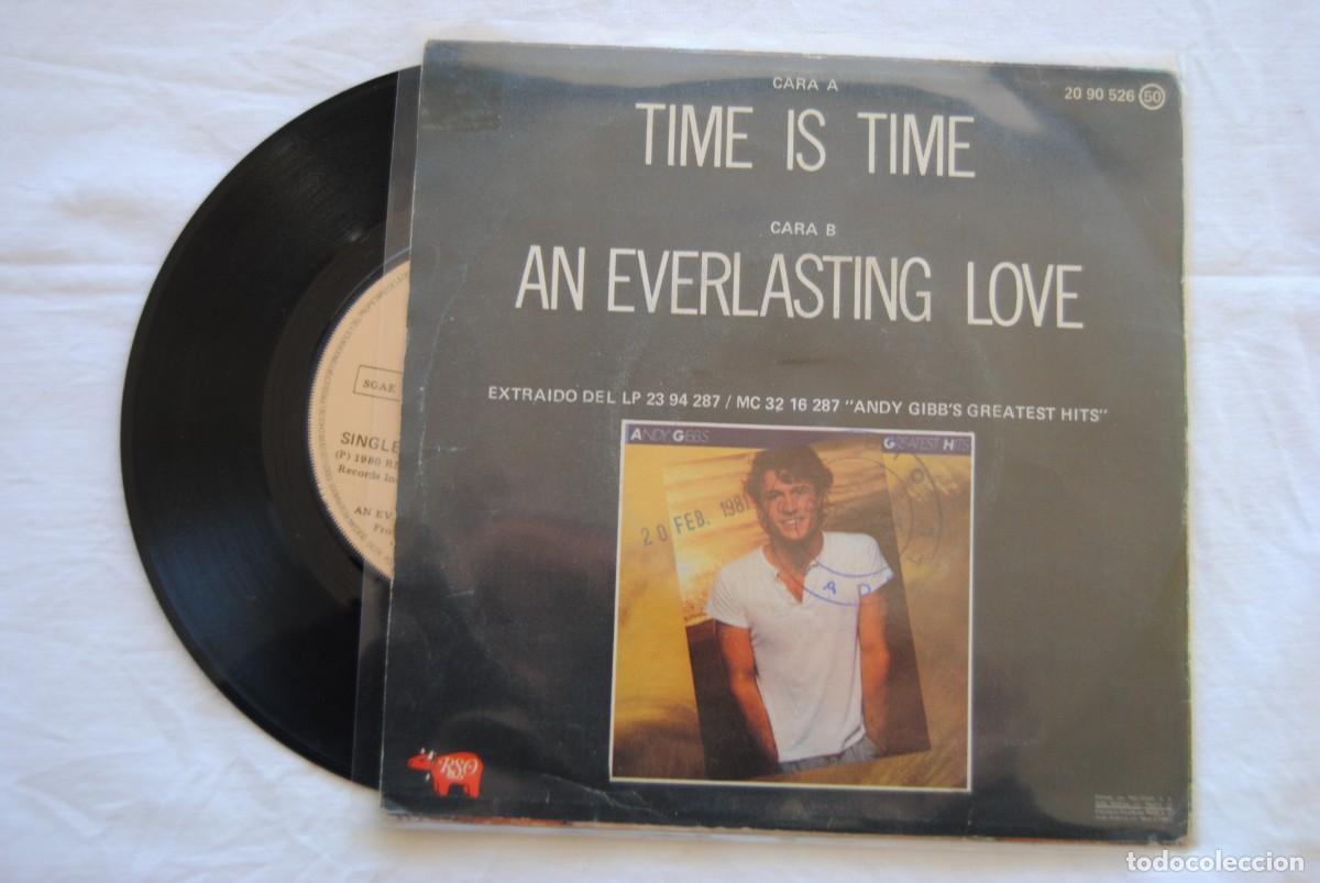 Discos de vinilo: andy gibbs bee gees. time is time. polydor 1980 - Foto 2