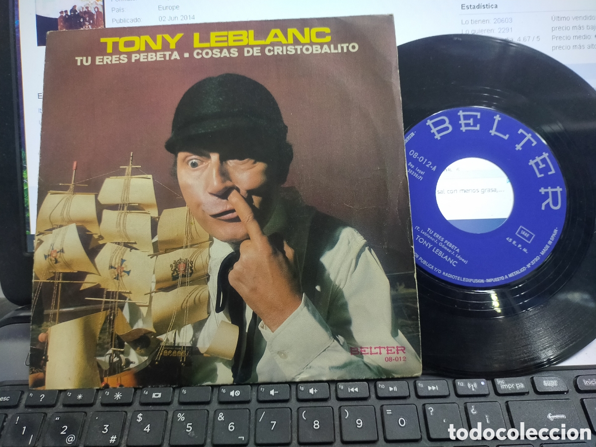 Discos de vinilo: Tony leblanc single t&uacute; eres pebeta 1971 - Foto 1