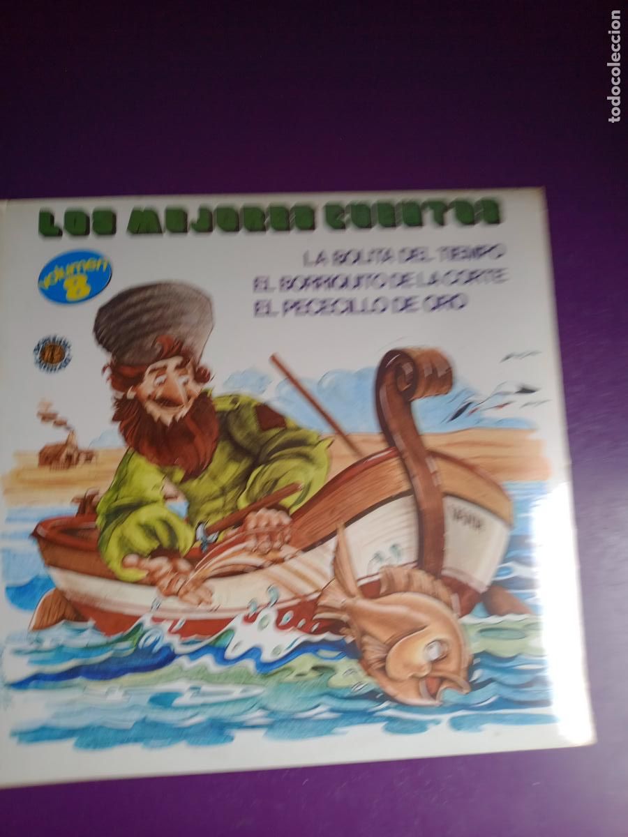 Discos de vinilo: LOS MEJORES CUENTOS VOL 8 - LP DOBLON - BOLITA DEL TIEMPO, BORRIQUITO DE LA CORTE, PECECILLO DE ORO