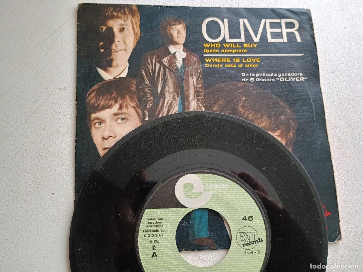 Discos de vinilo: OLIVER - WHO WILL BUY, WHERE IS LOVE / SINGLE EXIT RECORDS 1970 - Foto 2