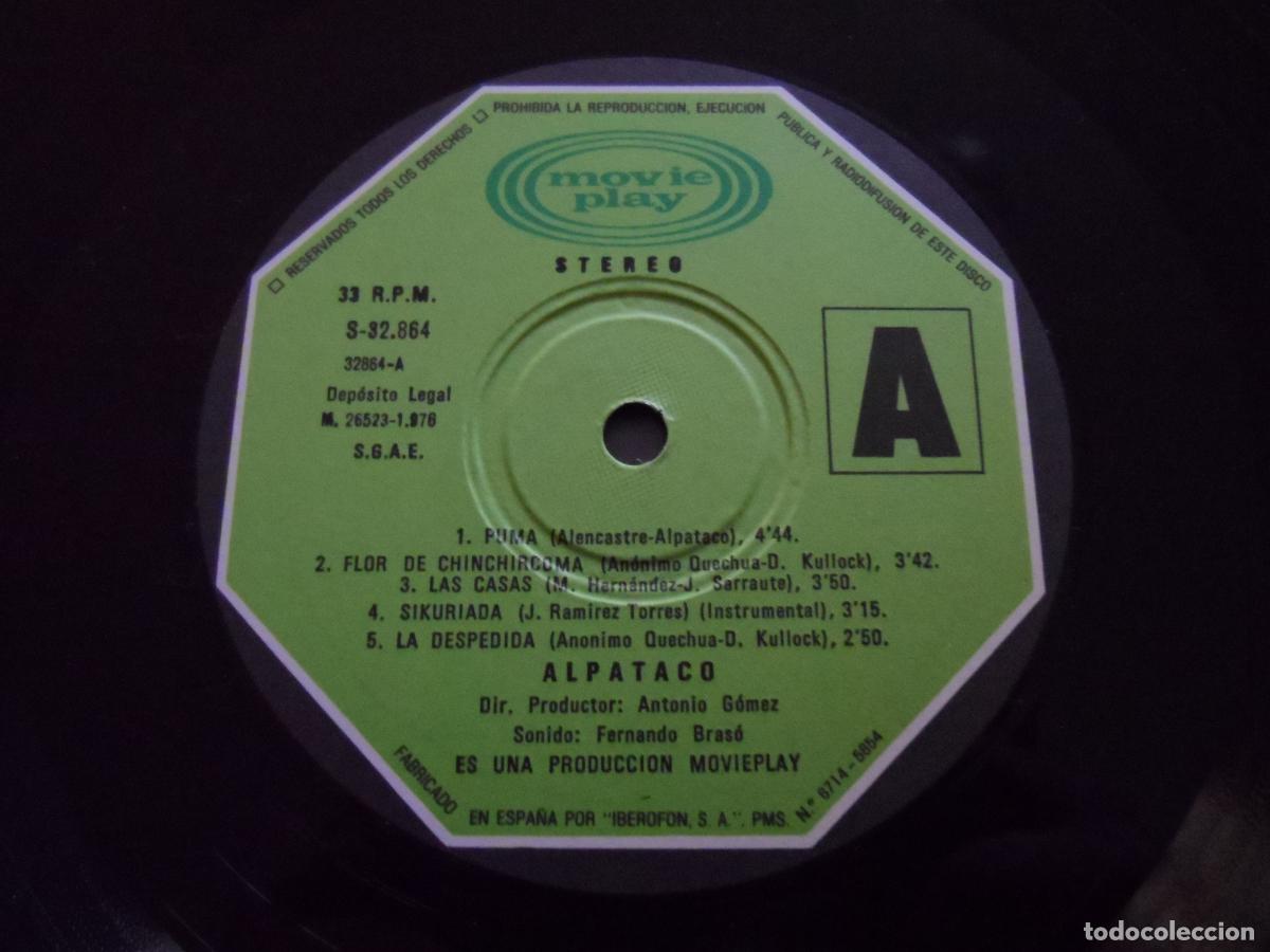 Discos de vinilo: ALPATACO - S/T (SPAIN 1976) - Foto 4