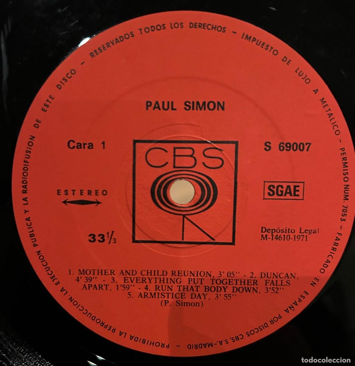 Discos de vinilo: Paul Simon &lrm;&ndash; Paul Simon. estado vg vg - Foto 3