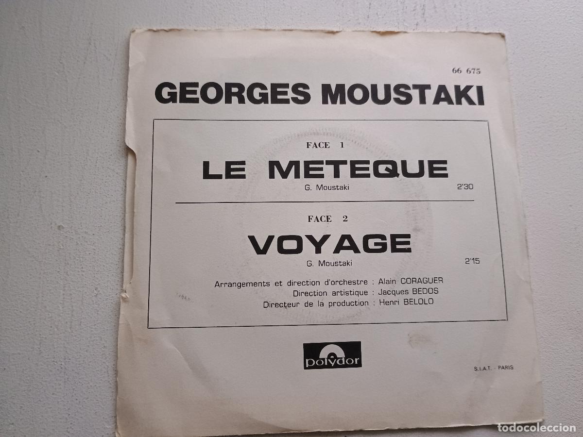 Discos de vinilo: Georges Moustaki &ndash; Le Meteque / Ma Solitude polydor - Foto 4