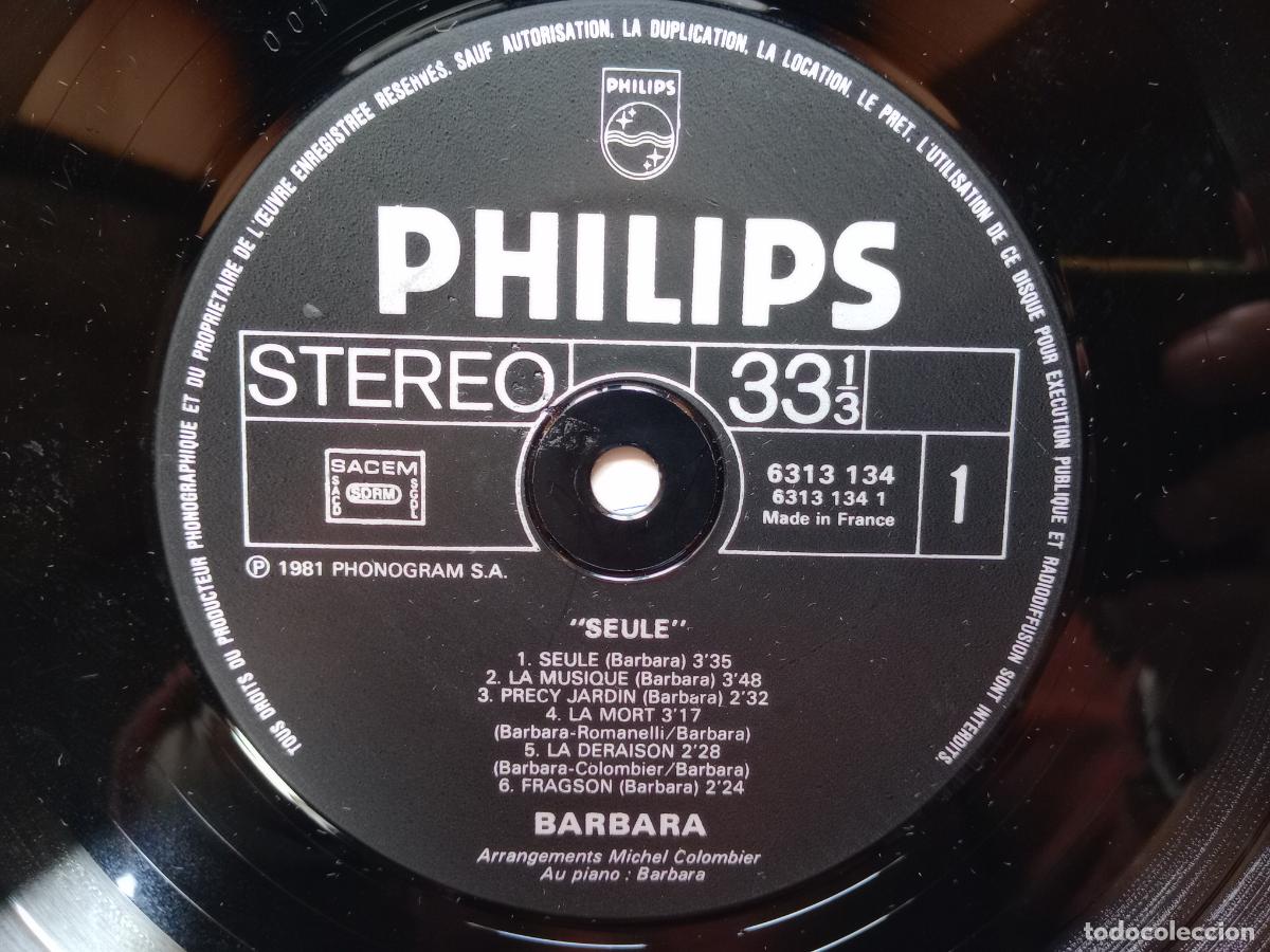 Discos de vinilo: Barbara - seule - edici&oacute;n francesa - Foto 6