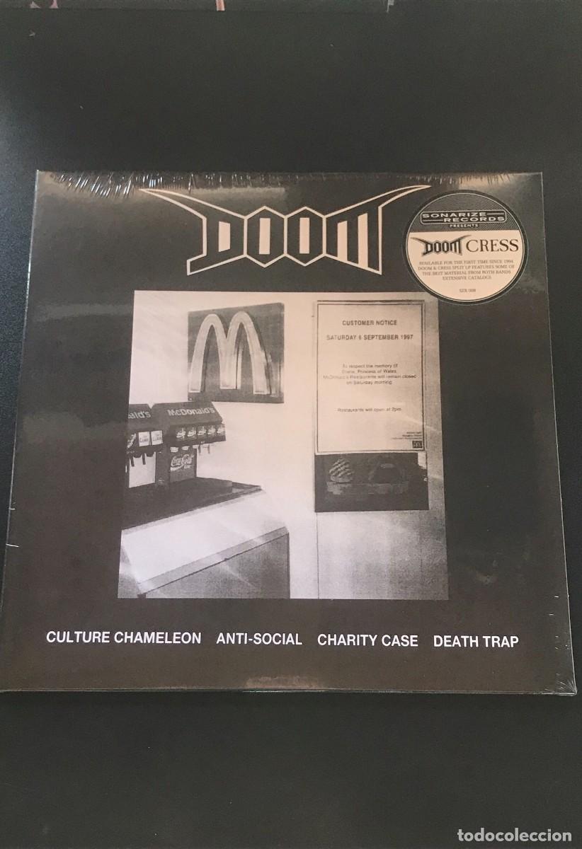Discos de vinilo: Doom / Cress split Disco de vinilo LP punk crust hardcore discharge - Foto 1