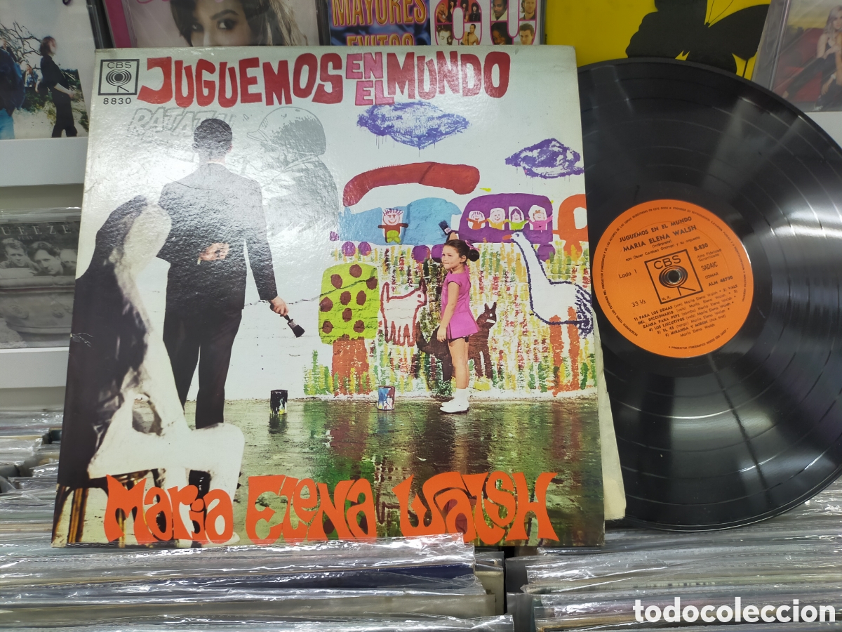 Vinyl records: Mar&iacute;a Elena walsh LP juguemos en el mundo argentina