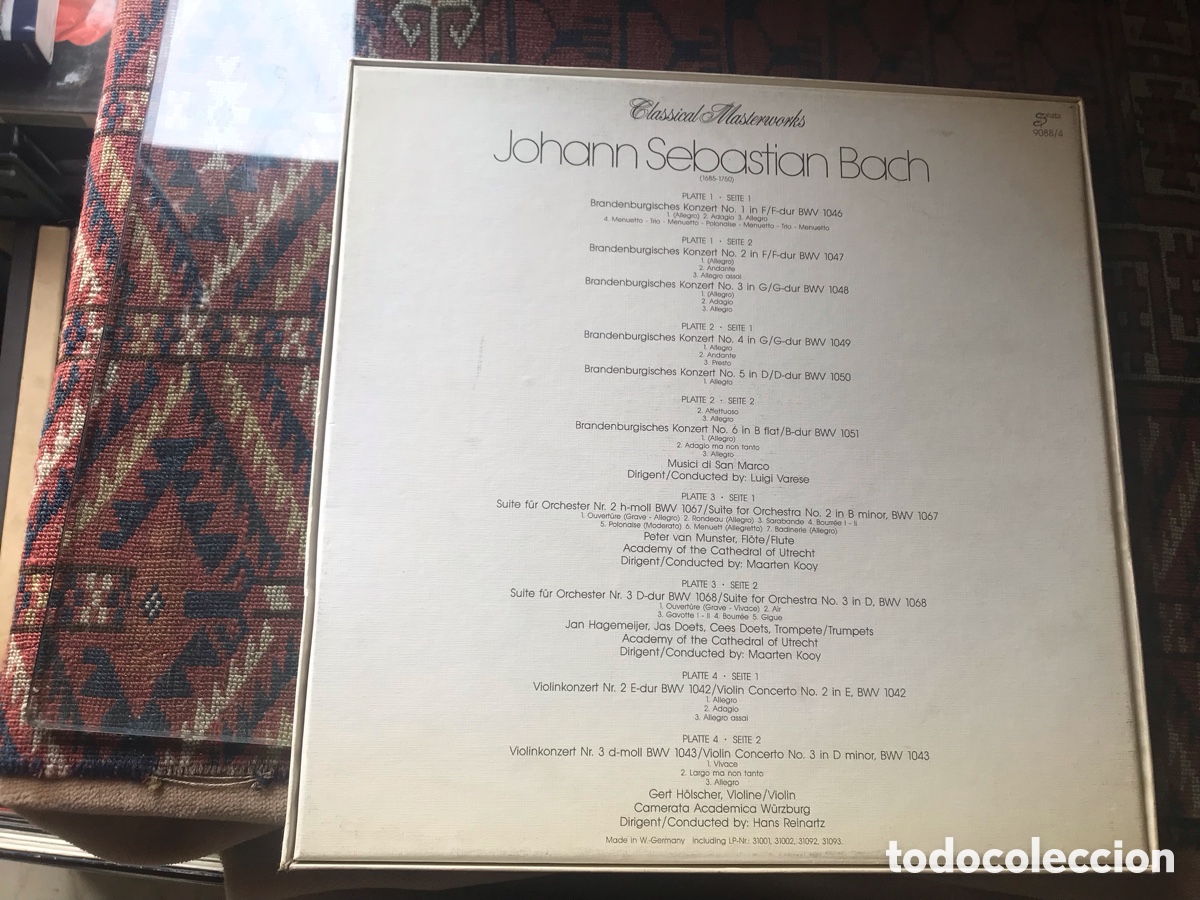 Discos de vinilo: Johann Sebastian Bach. Classical Masterworks. 4 LP&rsquo;s set. Box - Foto 2