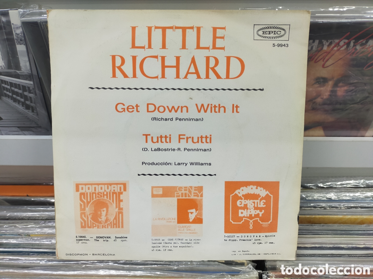Discos de vinilo: Little Richard single get down with It Espa&ntilde;a 1967 - Foto 3