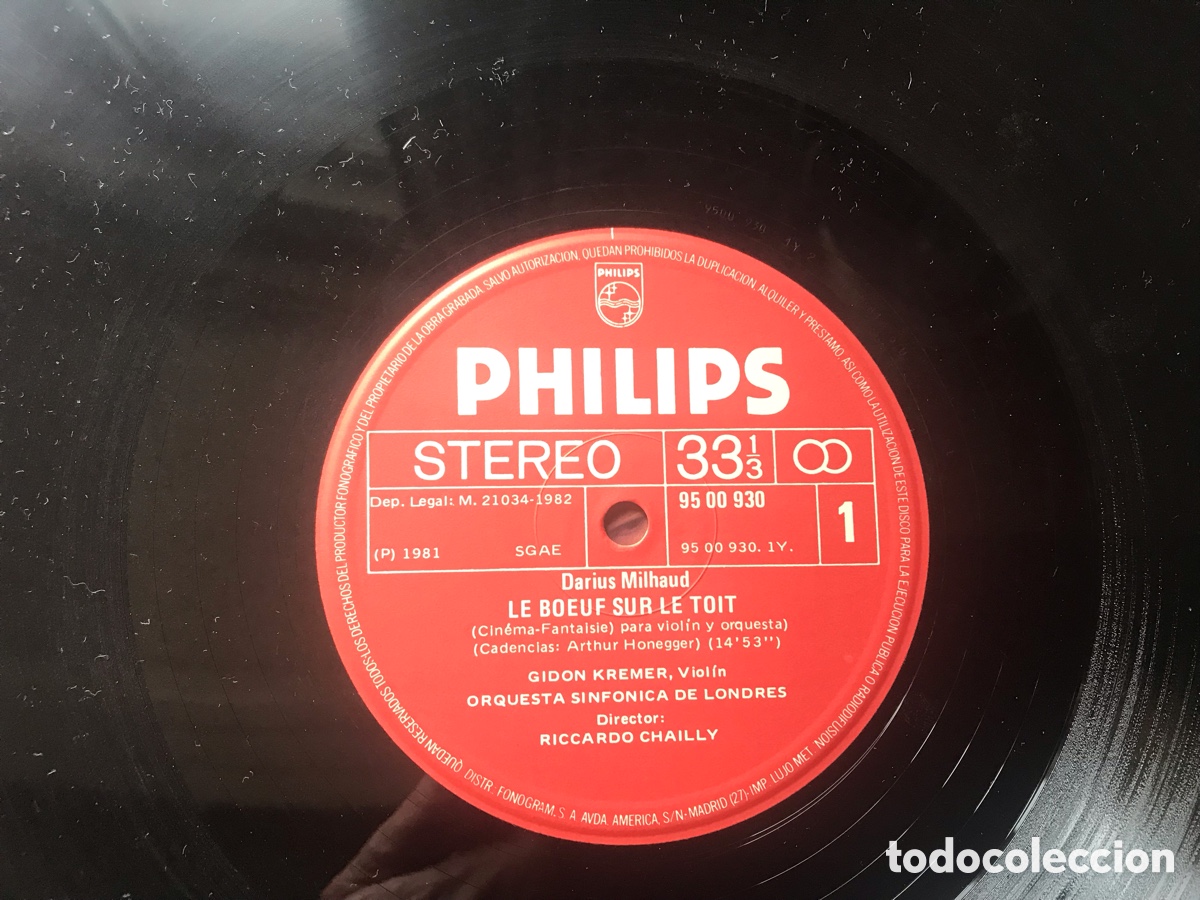 Discos de vinilo: Gidon Kreemer. Ricardo Chailly. Philips - Foto 3