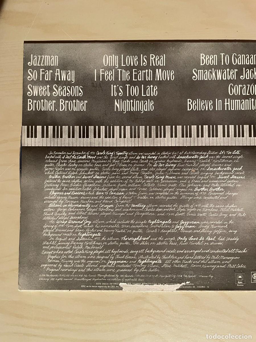 Discos de vinilo: LP Carole King Her Greatest Hits - Foto 2