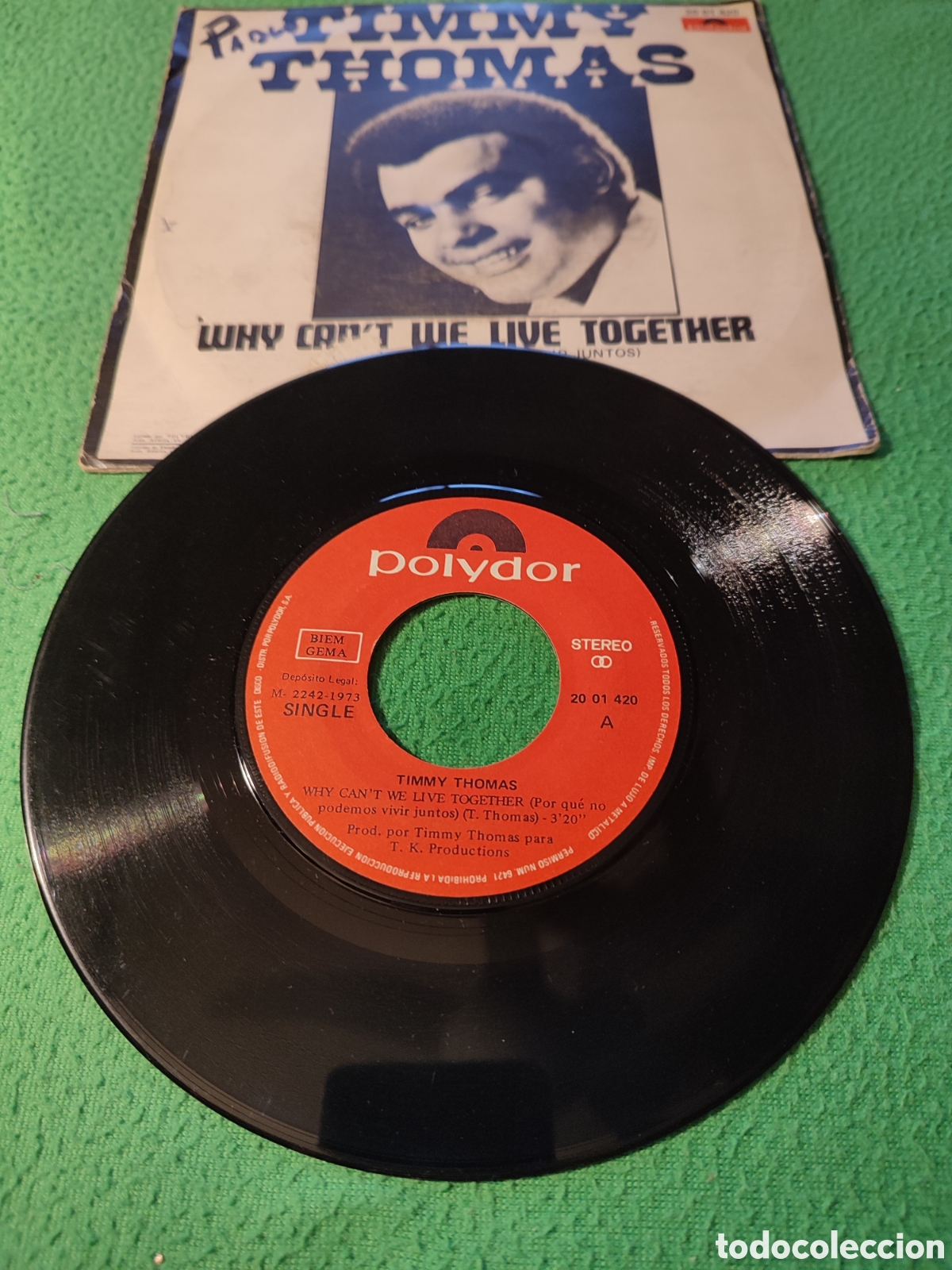 Discos de vinilo: Timmy Thomas - Why cant we Live together - Foto 2