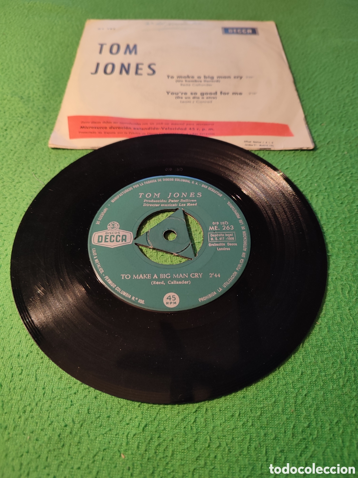Discos de vinilo: Tom Jones - To make a Big man cry - Foto 2
