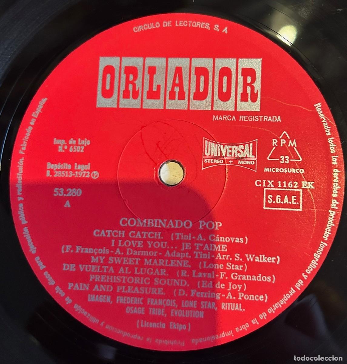 Discos de vinilo: Various &lrm;&ndash; Combinado Pop. estado vg vg 1972 - Foto 3