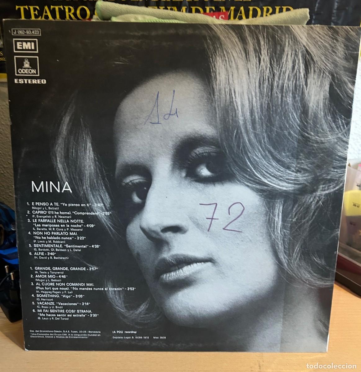 Discos de vinilo: Mina &lrm;&ndash; Mina. estado vg good 1972 - Foto 2