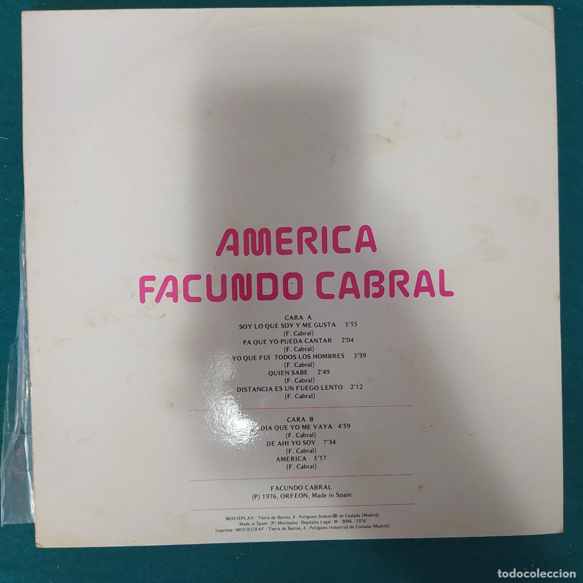 Discos de vinilo: Facundo Cabral &ndash; America - Foto 2
