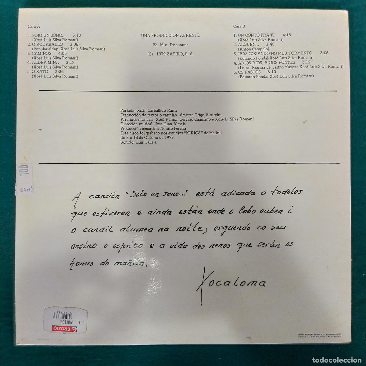Discos de vinilo: Xocaloma &ndash; Soio Un Sono... - Foto 2