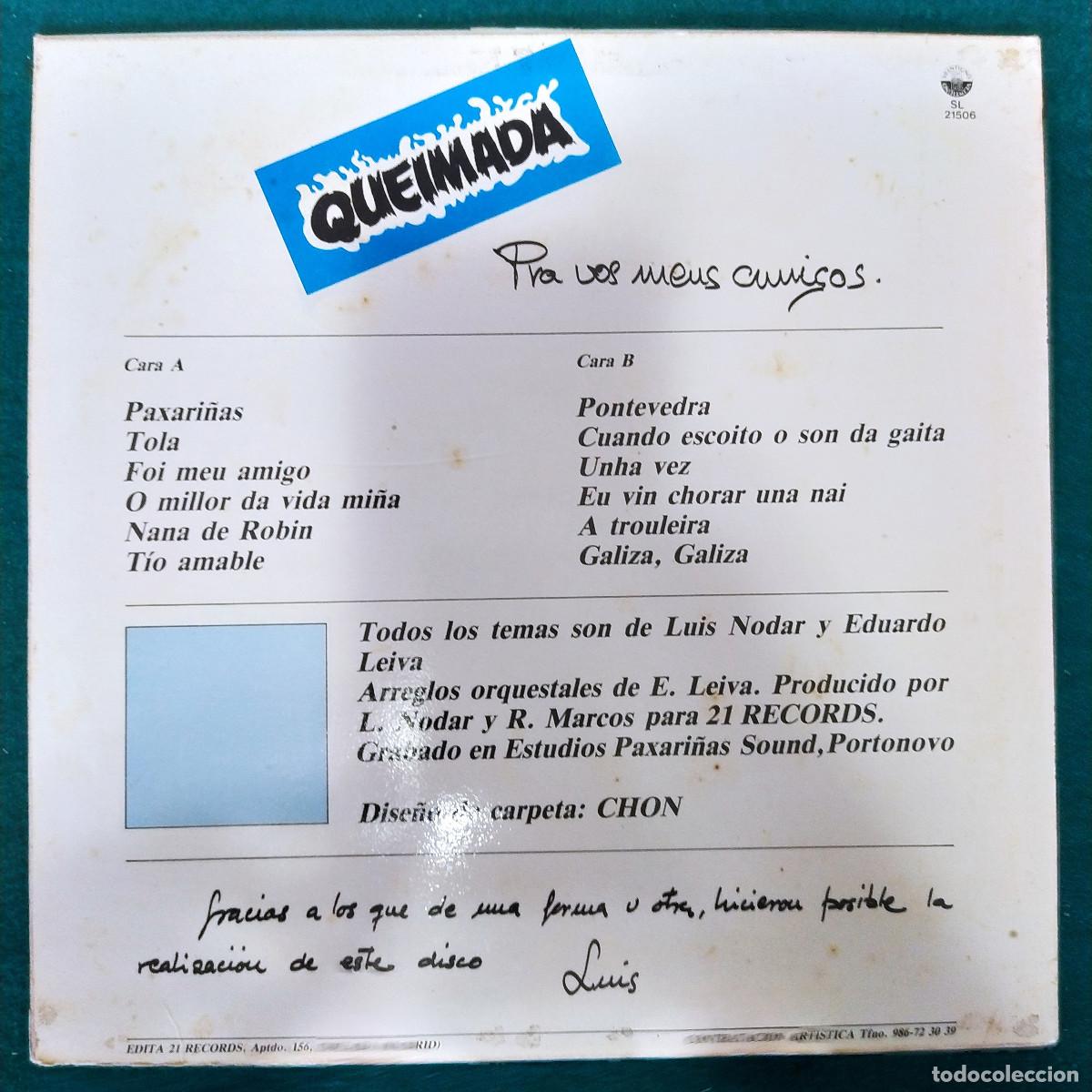 Discos de vinilo: Queimada &ndash; Pra Vos, Meus Amigos - Foto 2