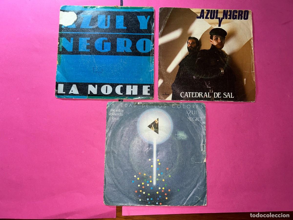 Discos de vinilo: LOTE DE SINGLES AZUL Y NEGRO - Foto 1