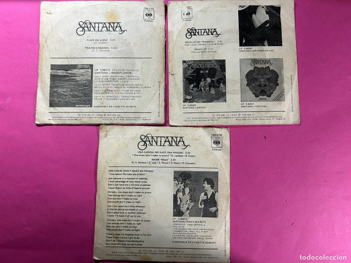 Discos de vinilo: LOTE DE SINGLES CARLOS SANTANA - Foto 2