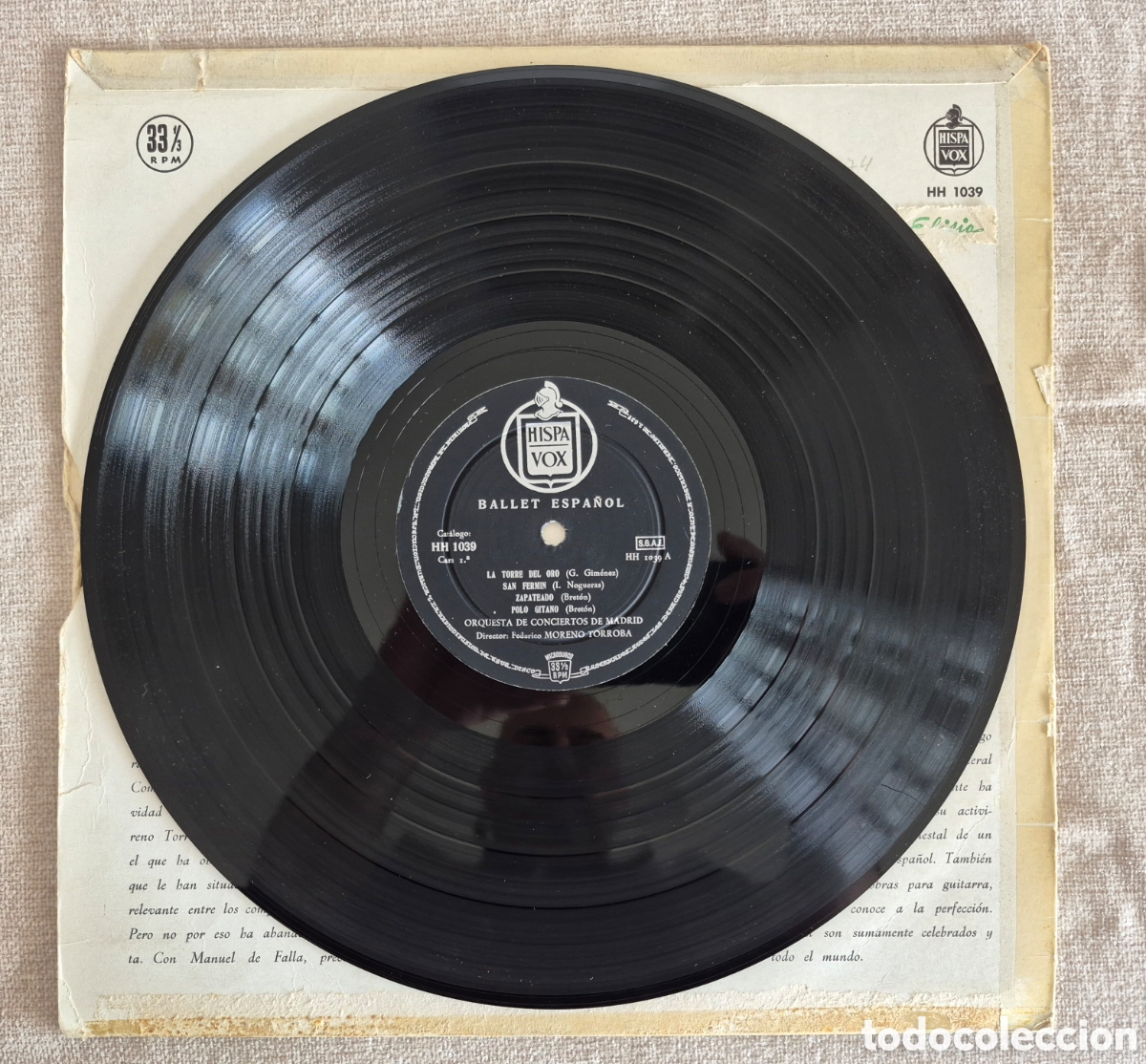 Discos de vinilo: Ballet espa&ntilde;ol F. Moreno Torroba - Foto 3